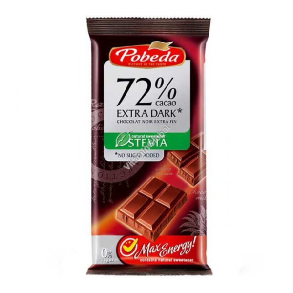 Pobeda 72% Cocoa Extra Dark Chocolate, 50g