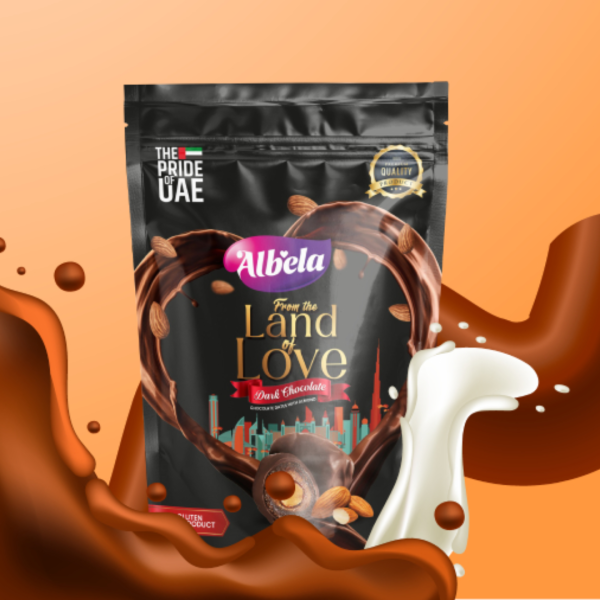 Albela From The Land of Love Dark Chocolate Dates with Almond, 500g