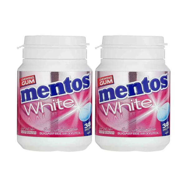 Mentos White Chewing Gum, 2x56g