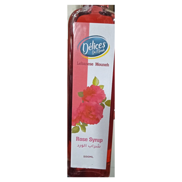 Delices Du Monde Rose Syrup, 500ml