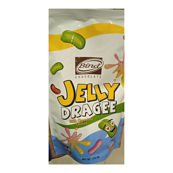 Bind Chocolate Jelly Dragee Milk Chocolate Coated, 120g