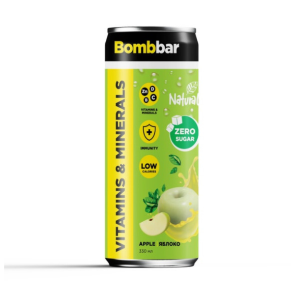 Bombbar Lemonade Vitamins & Minerals Apple, 330ml