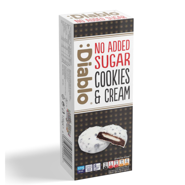 Diablo No Added Sugar Cookies & Cream, 128g