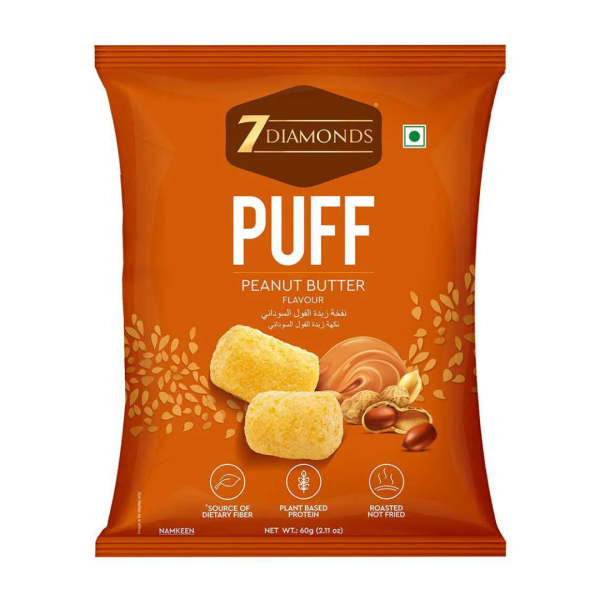 7 Diamonds Puff Peanut Butter, 60g