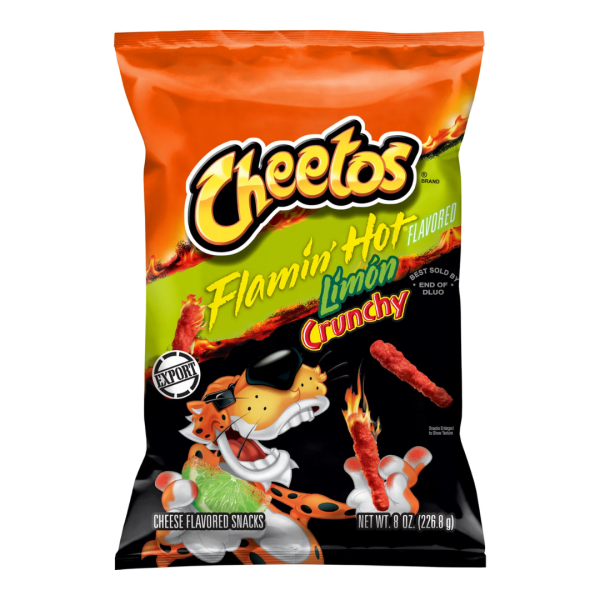 Cheetos Flamin Hot Limon Crunchy Cheese Flavored Snacks, 226.8g