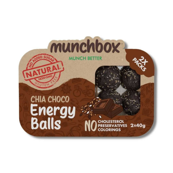 Munchbox Chia Choco Energy Balls, 80g