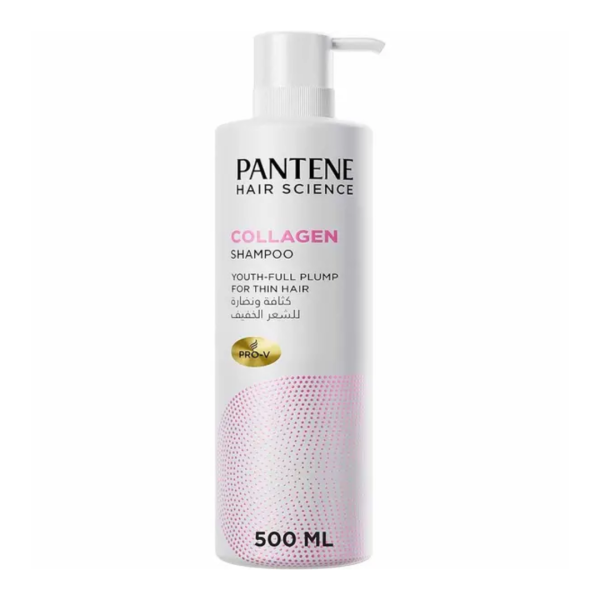 Pantene Hair Science Collagen Shampoo Youth-Full Plump for Thin Hair, 500ml