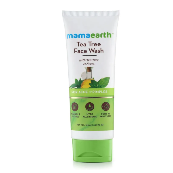 Mamaearth Tea Tree Face Wash with Tea Tree & Neem, 100ml
