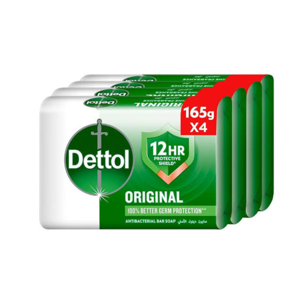 Dettol Original Germ Defense Bar Soap, 4x165g