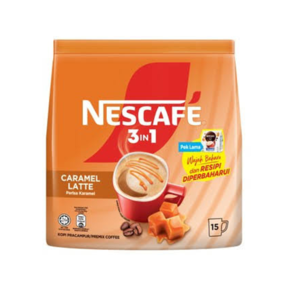 Nescafe 3 in 1 Caramel Latte, 15x23g
