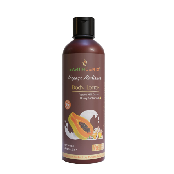 Earthgenix Papaya Radiance Body Lotion Papaya, Milk Cream, Honey & Vitamin E, 300ml