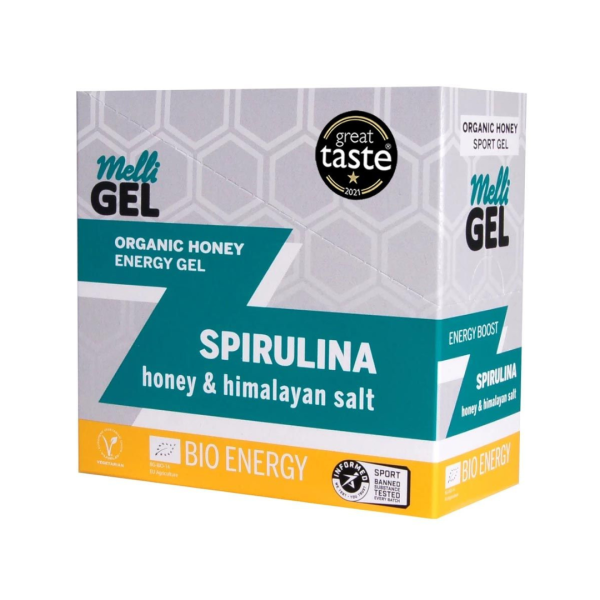 Melli Gel Organic Honey Energy Gel Spirulina, 12x32g