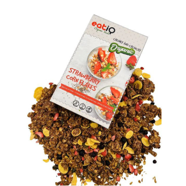 Eatiq Chunky and Crunchy Organic Strawberry Corn Flakes, 320g