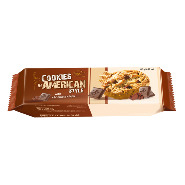 Bogutti Cookies in American Style with Chocolate Chips, 135g
