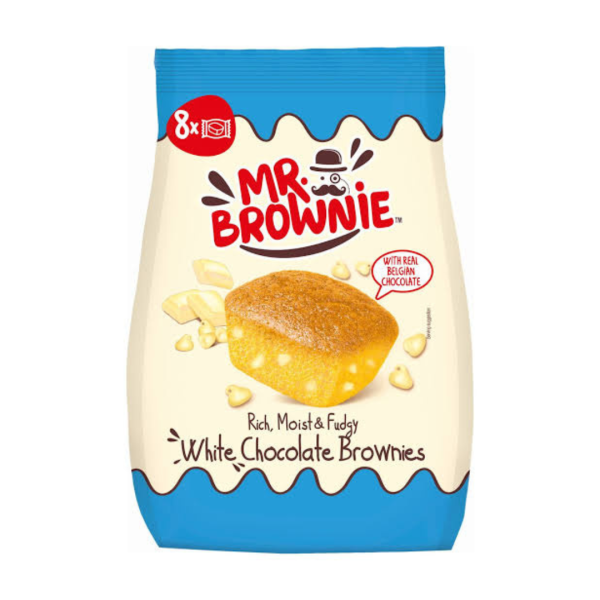 Mr Brownie White Chocolate Brownies, 200g