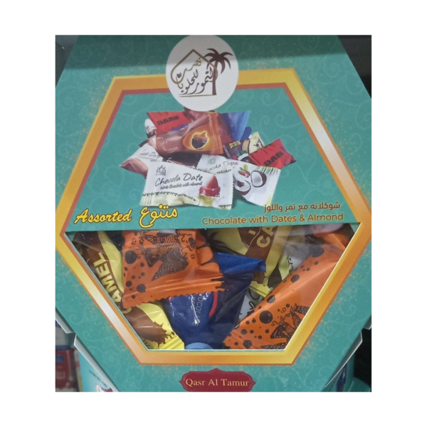 Qasr Al Tamir Assorted Chocolate with Dates & Almond, 200g