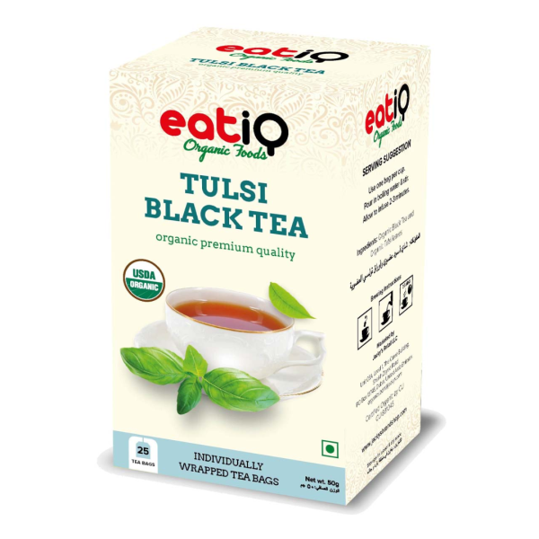Eatiq Organic Foods Tulsi Black Tea, 50g