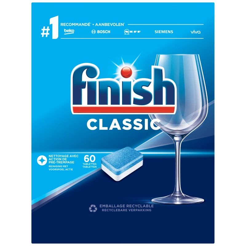 10 Finish Classic Dishwasher Tablets Regular,60Tabs,810g - Image 1