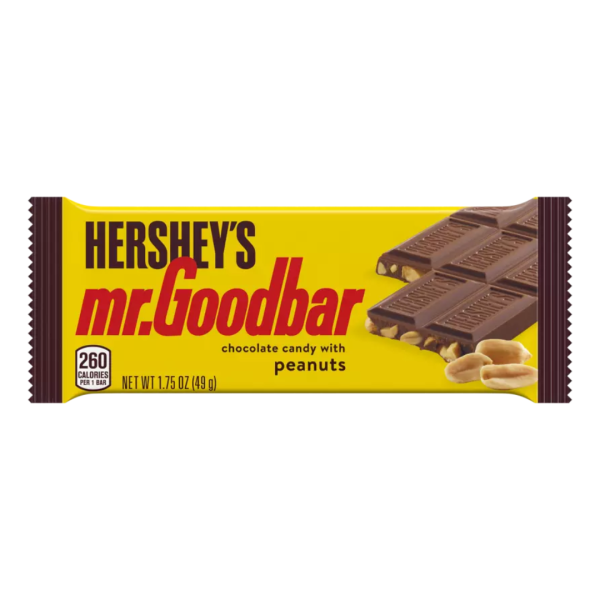 Hershey's Mr. Goodbar Chocolate Candy with Peanuts, 49g