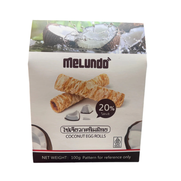 Melundo Coconut Egg Rolls, 100g