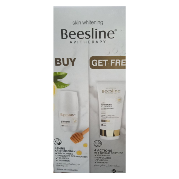 Beesline Apitherapy Skin Whitening Roll-on Deo & Whitening Cleanser, 150+50ml