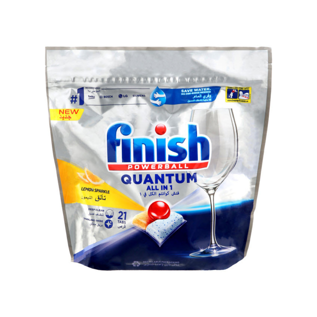 250g - 2025-10-15T202504.301 Finish Powerball Quantum All in 1 Lemon Sparkle, 218.4g - Image 1