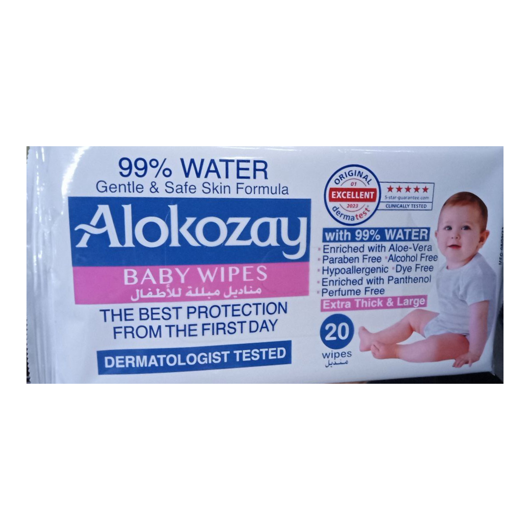 250g - 2025-10-19T204558.769 Alokozay Baby Wipes, 20 wipes - Image 1
