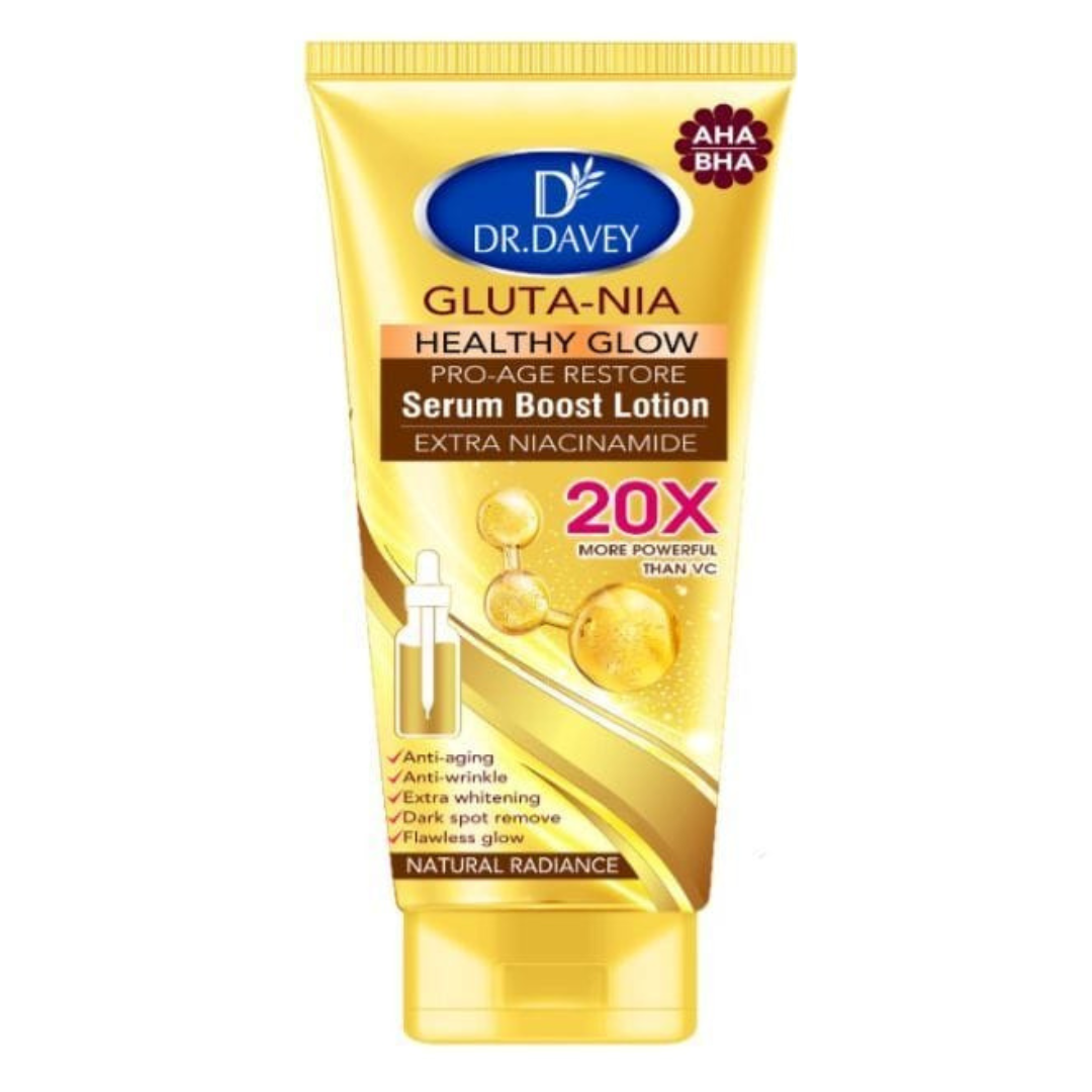 250g - 2025-10-21T205605.920 Dr Davey Gluta-nia Healthy Glow Pro Age Restore Serum Boost Lotion, 300ml - Image 1