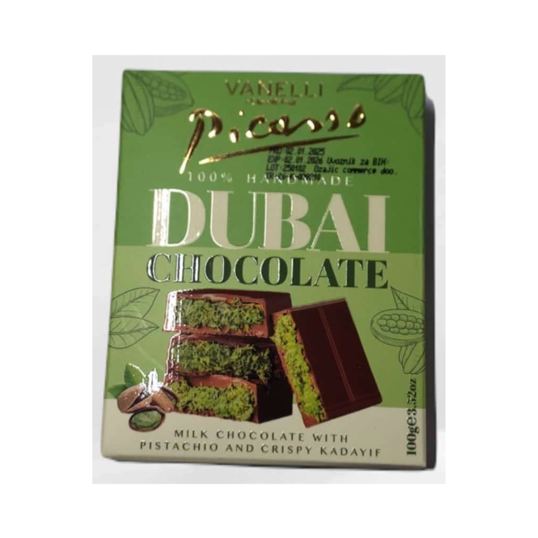 250g - 2025-10-22T200752.626 Vanelli Picaso Dubai Chocolate, 100g - Image 1