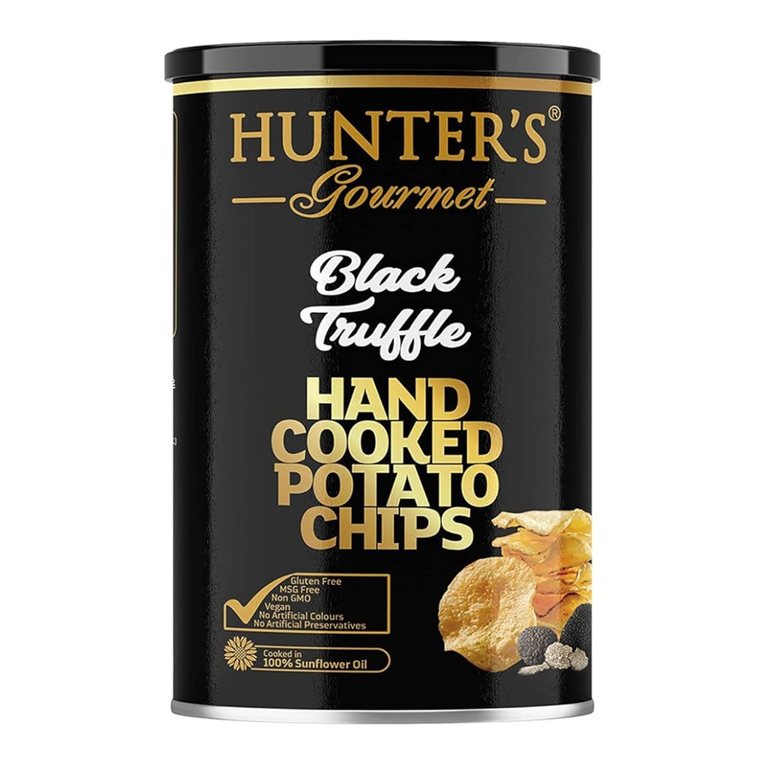 250g - 2025-10-22T204447.815 Hunter's Gourmet Black Truffle Hand Cooked Potato Chips, 150g - Image 1