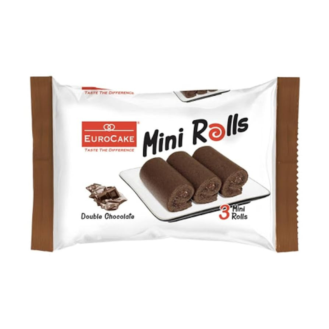 250g - 2025-10-25T202600.686 Eurocake Mini Rolls Double Chocolate, 50g - Image 1