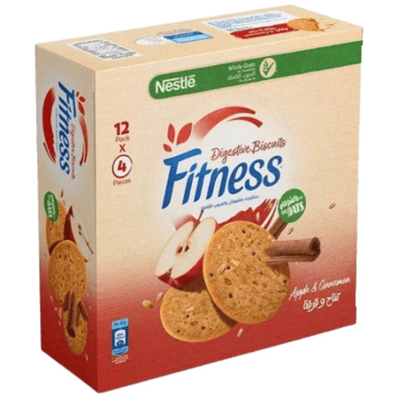 3 Nestlé Fitness Apple & Cinnamon Digestive Biscuits,12x30g - Image 1