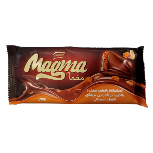 Palmary Magma Milk Chocolate Filled with Cream, Caramel and Peanuts, 90g